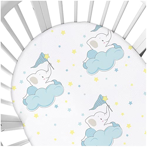 Hocaies Spannbettlaken Kinderwagen Stubenwagen Baby Spannbettlaken 100% Baumwolle Kinderwagen Matratzenbezug Moseskörbe Stubenwagen Spannbettlaken, Passend für Babybay Spannbetttuch