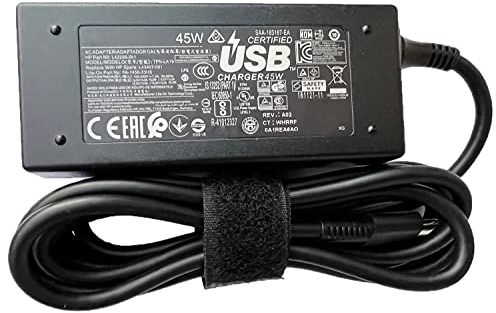45W USB-C L42206-001 AC-Adapter Laptop-Ladegerät kompatibel für HP Chromebook 14 14A G5 14-ca061dx 14-ca020nr 14-ca060nr 14-ca043cl 14-ca052wm 14-ca051wm X360 11A 11 G6 EE 11 G1 11-ae051wm(5V 3A)