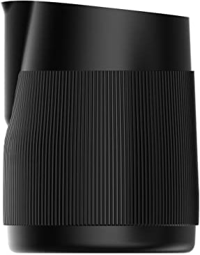 Normcore Pot à lait Barista en acier inoxydable - Compact sans poignée - Pot à lait en acier inoxydable pour cappuccino et latte art - Bec rond (600 ml, noir)