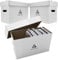 Premium Short Comic Book Storage Box (3 Pack - White). Thick Cardboard Comic Book Box/Cabinet. Comics Books Bin for 150-175 Collectibles. Comics Boxes Storage Case/Cabinet to Showcase Collectibles.