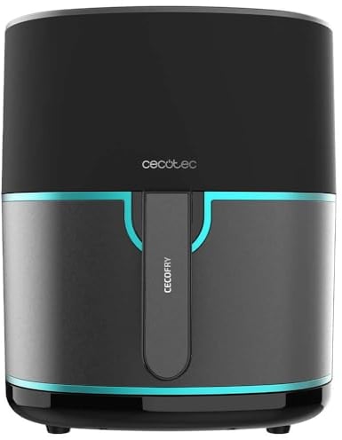 Cecotec Friggitrice ad Aria Cecofry Fantastik Inox 6500. Air Fryer 1700W, Capacità 6,5L, Tecnologia PerfectCook, 12 Modalità di Cottura, Touch, Temperatura Regolabile 80-200°C, Cottura Fino a 60 Min