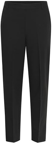 KAFFE Women's Trousers High-Waisted Elastic Waistband Cropped Length Regular Fit