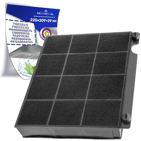 Active Carbon Filter Type 15 for Cooker Hood 192 x 140 x 21 mm with Code F00333/S for Elica 484000008575 for Whirlpool C00090935 for Ariston 9029800456 for Electrolux - Warranty 10 Years – MONTERAL