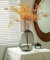 GeLive Jarrón de vidrio ahumado, jarrón de vidrio de color primario, jarrón de mesa transparente, arreglo floral para ramas de tallo largo, planta artificial, decoración de centro de mesa de interior