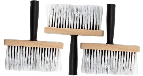 3 Pack Masonry Brush 6 Wall and Paste Brush Fence Paint Brush for Stains, Varnishes, Painting Wood, and More, Home and Garden DIY, Effective Coverage, Comfortable Soft Grip Handle