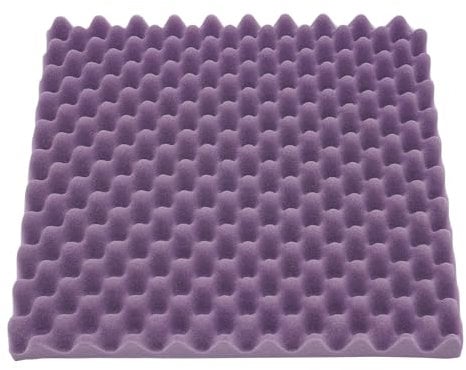 Pannelli insonorizzati, 10 pezzi da parete moderni assorbitori acustici, 50 x 50 x 5 cm, per isolamento acustico e riduzione del rumore (viola)