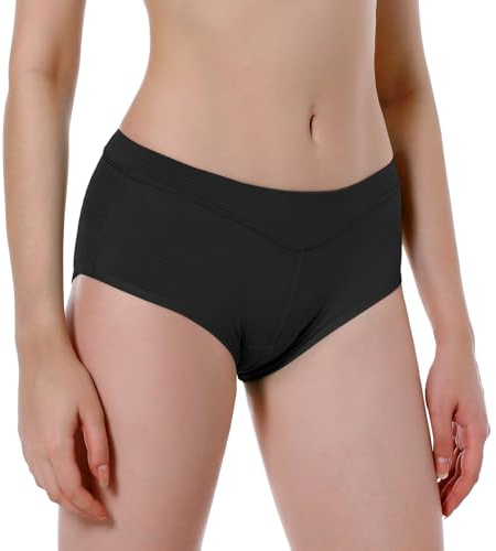 FEIXIANG Damen Radunterhose, Fahrradhose Kurz Radlerhose Fahrrad Unterwäsche mit 4D Gel Gepolstert, Fahrradunterhose Atmungsaktiv Schnelltrocknend Radhose