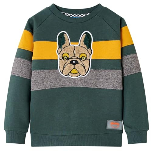 vidaXL Kinder Sweatshirt Langarmshirt Pullover Pulli Kinderpullover Shirt Dunkelgrün