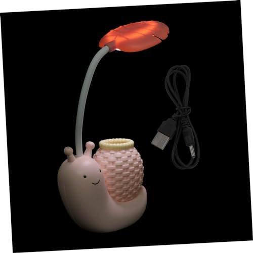 WOONEKY 1Stk Schnecke Stifthalter Tischlampe Schreibtischlampe kinderzimmer lampen dekorativer Stifthalter USB-Tischlampe USB-Ladetischlampe Mehrzweck-Tischlampe Karikatur Leselicht Abs