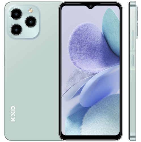 EL KXD A07 Teléfono Móvil Libres 8GB RAM+128GB ROM (TF 256GB),6,52” HD+ Smartphone Libre Android 12,13MP AI Cámara,4500mAh Batería, Moviles Barato 4G Dual SIM, Octa-Core/GPS/Tipo-C/Face ID-Verde