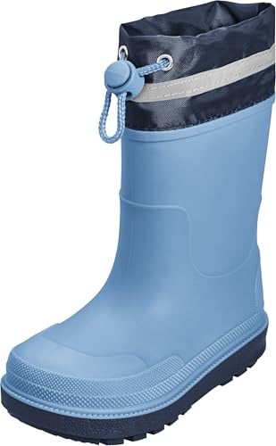 Playshoes Regenstiefel Gefüttert Unisex Kinder Gummistiefel, Blau Gefüttert, 28 EU