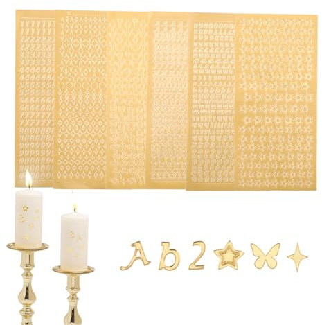 ChanraingYee Set Of 6 Aufkleber Selbst Gestalten Wachsbuchstaben