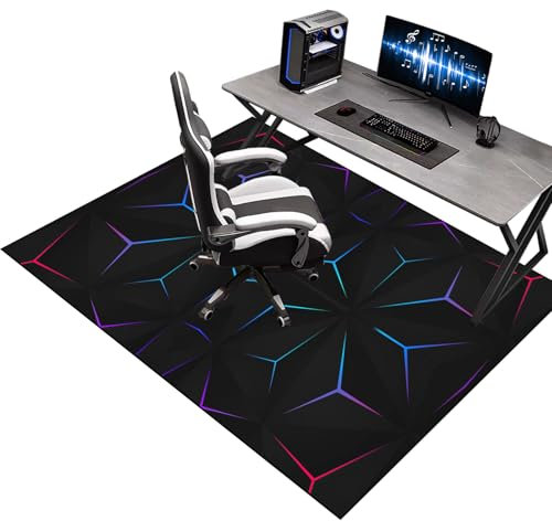 140 x 200 cm Office Gaming Chair Mat for Hard & Carpet Floor, Office Chair Rug Protector for Rolling Chair, Desk Chairmat
