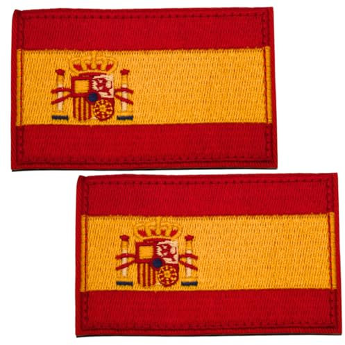 Parche bandera de España para mochila tactica - Parches militares para pegar a mochilas - Pack parches bordados alta densidad