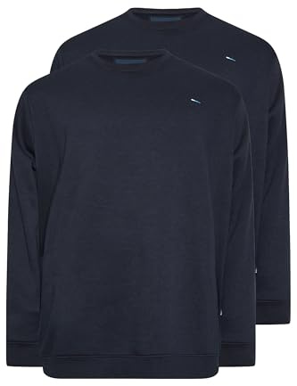 BadRhino Big & Tall 2 Pack Navy Core Sweatshirts - Men's - Plus Size Curve