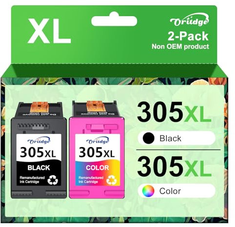305XL 305 XL Tintenpatronen Ersatz für HP 305XL Tintenpatrone für HP DeskJet 2700 2720E 2720 2700E 2710 2721E 4130 2723E 4120E Envy 6000 6010 6020 6020E 6033E 2E (1. Schwarz, 1 Farbe)