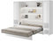 Friderik Bed Concept BC-13 Wandklappbett Vertikal Schrankbett mit Matratze und mit LED-Beleuchtung, 180x200 cm + 2X Vertikalschrank BC-07 (Weiß Hochglanz)
