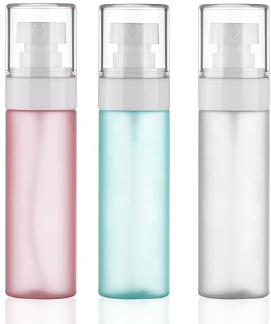 Kitchen GIMS Travel Spray Bottles TSA Approved 3 Pack, Green, Pink, Clear, 65 ml, Antique