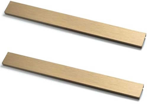 SYZOW 6 Stück Möbelgriffe Versteckte Schrankgriffe gold Aluminium,Lange 400mm|Bohrlochabstand 320mm
