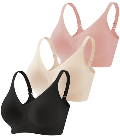 Vinfact Womens Wireless No Underwire Pullover Comfort Jelly Bras