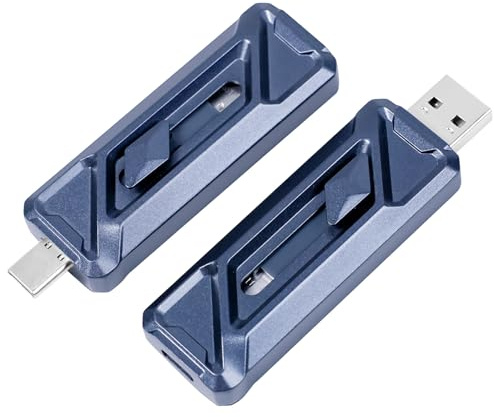 fanxiang SSD Externo 1TB USB 3.2 Gen2x2 USB-C + USB-A, hasta 2050 MB/s | Doble conector USB-C y USB-A, compatible con PC, Mac, Android y tablets (FF955)