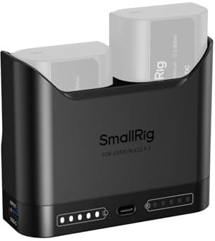 SMALLRIG DMW-BLK22 Battery Charger for Panasonic 22.5W USB-C Charging Port | 2h Dual Slot Camera Charger , Full for Panasonic Lumix GH5, GH5 II, GH6, GH7, S5, S5 II, S5 IIX, S9, G9 II - 5492