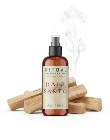 Palo Santo Raumspray Ritualmanufaktur®, 100% Naturrein, Reinigend, für Meditation und Raumreinigung Aura Spray - als Textil Raumspray oder Kissenspray