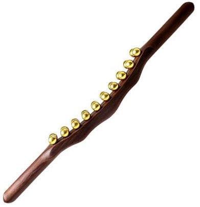 Back Massage Stick Double Row 20 Beads Relaxation Tools | Muscle Stick for Back Neck Shoulder Legs Thighs Calves Body
