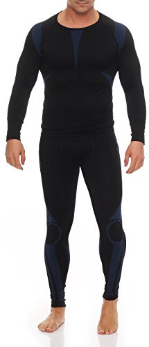 Cocain underwear Skiunterwäsche für Herren als Hemd-Hose-Set oder 2 Hemden oder 2 Hosen auswählbar, Langarm, Funktionelle Thermowäsche Seamless ohne störende Nähte S/M & L/XL