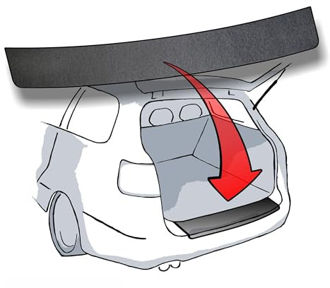 LACKSCHUTZSHOP Ladekantenschutz passend für Opel Zafira B/II (BJ 2005-2014) - Aluminium gebürstet Anthrazit/Grau