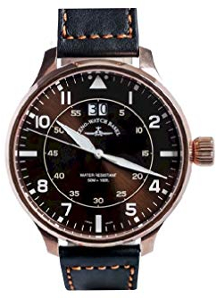 Zeno Watch Basel Herren Uhr Analog Quarz mit Vergoldet Armband 6221N-7003Q-Pgr-a6