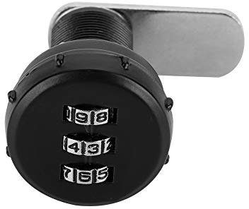 Serratura a codice a 3 cifre Serratura in lega di zinco Cam Cabinet Silver Password Security Number Lock(L=19 0.5~12mm)