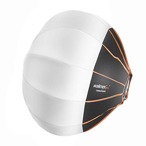 Walimex pro Ambient Light 360° Softbox 65cm - Bola difusora, softbox, Moldeador de luz, 65 cm de diámetro, Plegable, Anillo de Velocidad, Flash, Flash, Flash de Estudio, omnidireccional