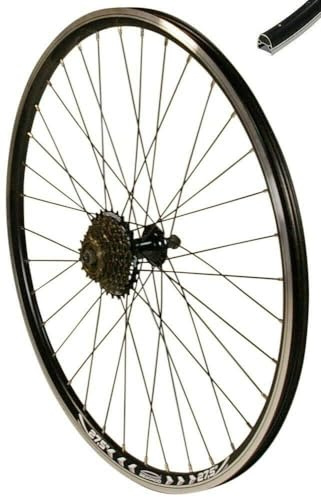 Redondo 27,5 Zoll Hinterrad Laufrad Hohlkammer Felge QR Schwarz + 7 Fach Kranz