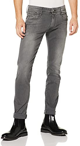 Replay Herren Jeans Anbass Slim-Fit mit Comfort Stretch, Dark Grey 096 (Grau), 29W / 32L