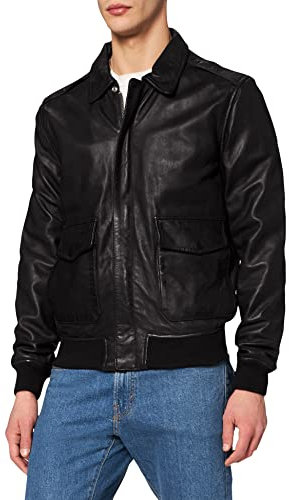 Schott Nyc Lcflightwx Giacca, Nero (Black Black), Medium Uomo