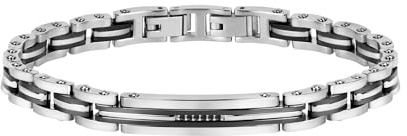 Morellato Herrenarmband, Motown Kollektion, aus Stahl, schwarz PVD, Kristalle - SALS19