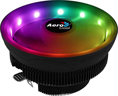 Aerocool COREPLUS, Disipador CPU, Ventilador 12cm ARGB, TDP 110W, Negro