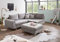 Froschkönig24 Alice Ecksofa inkl. Hocker 249x175 cm Couch Eckcouch Sofa Hellgrau