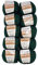 10 x 50g Strickwolle YarnArt Baby Cotton mit 50% Baumwolle, 500 Gramm Wolle einfarbig (grün 444)