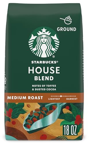 Starbucks Ground Coffee—Medium Roast Coffee—House Blend—100% Arabica—1 bag (18 oz)