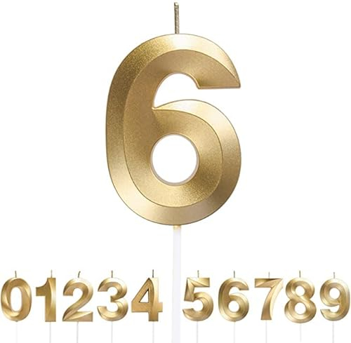 Geburtstagszahl Kerzen 3D Form Geburtstagstorte Kerzen Gold Glitter Geburtstagskerzen Dekorative Dekoration für Geburtstag Jubiläum Hochzeit Abschlussfeier