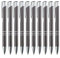 GIMEI® Metall Kugelschreiber 50 Stück | Premium Kugelschreiber Set Hochwertig, Kulli für einfaches & weiches Schreiben | Blauschreibender Kugelschreiber Grau als optischer Hingucker