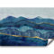 murando - Papier peint panoramique abstrait 350x256 cm - Revêtement mural décoration pour chambre salon - Design unique et moderne - Gris bleu - Oiseaux paysage abstraction nature a-A-0869-a-a