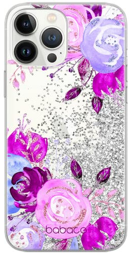 Babaco ERT GROUP mobile phone case for Apple Iphone 11 PRO MAX original and officially Licensed pattern Flowers 005 optimally adapted to the shape of the mobile phone, with glitter overflow effect