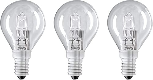 Lightsave 42W Mini Globe/Golf Ball SES E14 dimmable Halogen Pack of 3
