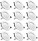 Tofisr LED Einbaustrahler 230V Downlights LED Spot Ultra Flach Inkl. 12 x 7W 700lm Kaltweiß 6000K Einbauleuchten Deckenspots Set