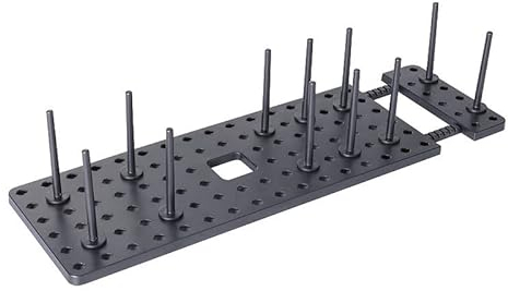 VALINK Kitchen Drawer Organizer Pegs Board with Bottom Anti Slip Pad and 12Pegs,Expandable Kitchen Cupboard, Shelf and Drawer Organizer Tray