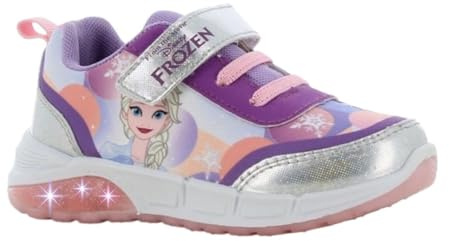 Leomil Frozen Turnschuhe Mädchen mit LED, Schuhe Kinder | Kinderschuhe Mädchen, Blinkschuhe Kinder, Ideal for Schule und Freizeit, Disney Frozen, Geschenk