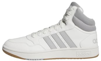Adidas Herren Hoops 3.0 Mid Lifestyle Basketball Classic Vintage Shoes, Core White/Grey Two/Gum, 44 EU